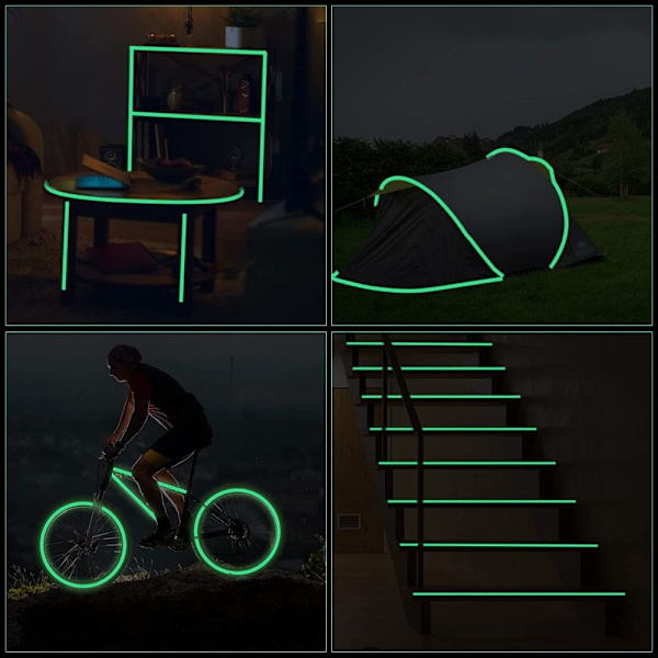 0,8 tuumaa x 33 jalkaa Glow Tape Glow in The Dark Tape Luminous
