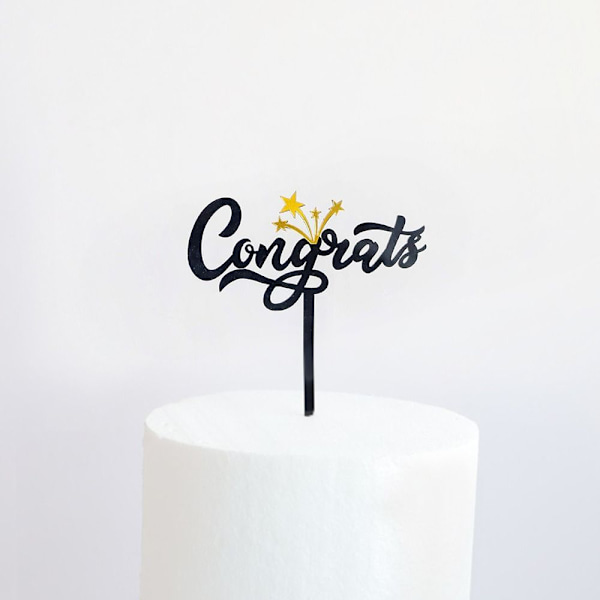 5 kpl Cake Topper Hyvää valmistumista 3 3 3