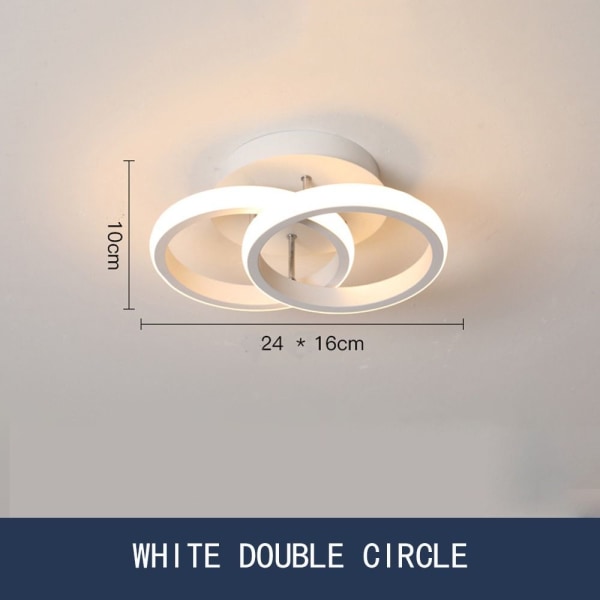 LED-lamppu kattovalaisin VALKOINEN DOUBLE CIRCLE DOUBLE CIRCLE White Double Circle-Double Circle