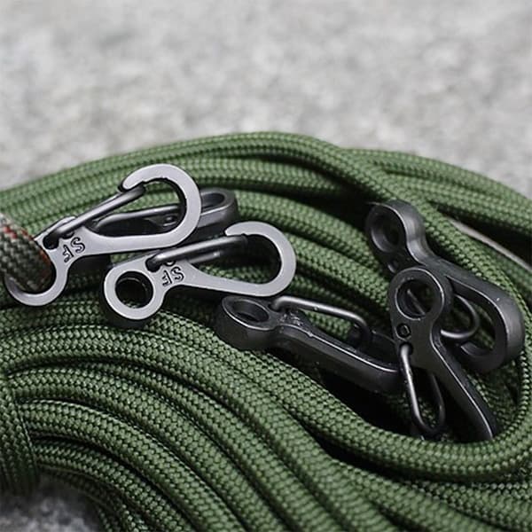 10 kpl kiipeilykarbiini Camping Clip GRAY Grey