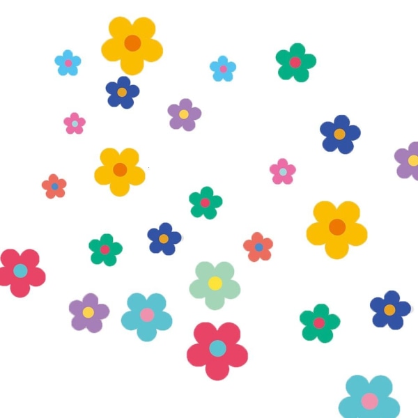 8 ark Blomster Veggdekor Peel and Stick fargerike klistremerker