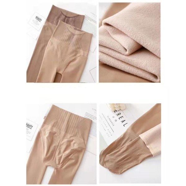 Vinterstrømpebukse Vintervarme Leggings BEIGE 100G-A 100G-A Beige 100g-A-100g-A