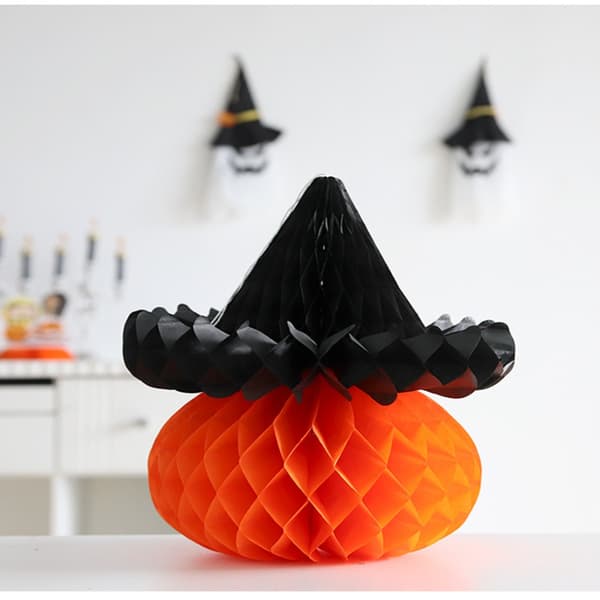 2 stk Halloween papirflaggermus hengende gresskarhatt anheng E E E