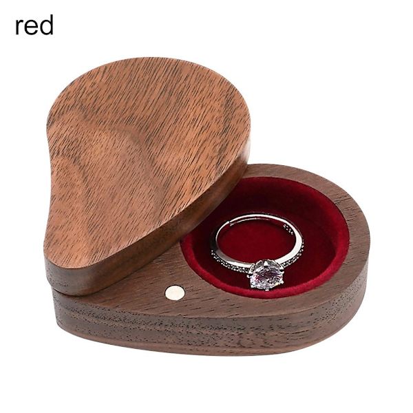 Smykkeskrin Ring Oppbevaringsboks RØD red