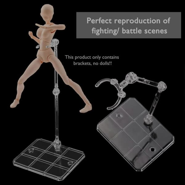 2 stk Figur Display Stand Modell Leketøy Holder Action Figur Base 2Pcs
