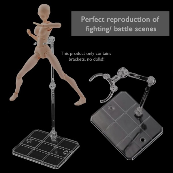 2st Figur Display Stativ Modell Leksakshållare Action Figur Base 2Pcs