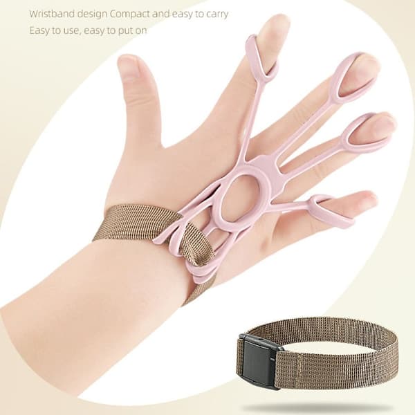 Fem-hullers strammer Finger Tensor BRUN HÅNDLEDSREM HÅNDLEDSREM Brown Wriststrap-Wriststrap