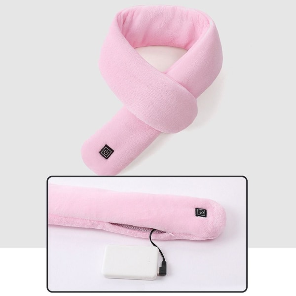 El-opvarmet tørklæde El-varme-hals-omslag PINK Pink