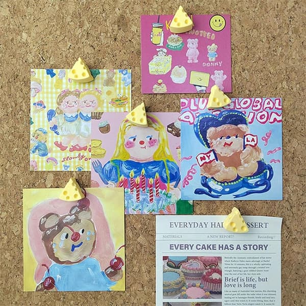24stk Ost-Push Pins Thumb Tacks Gul