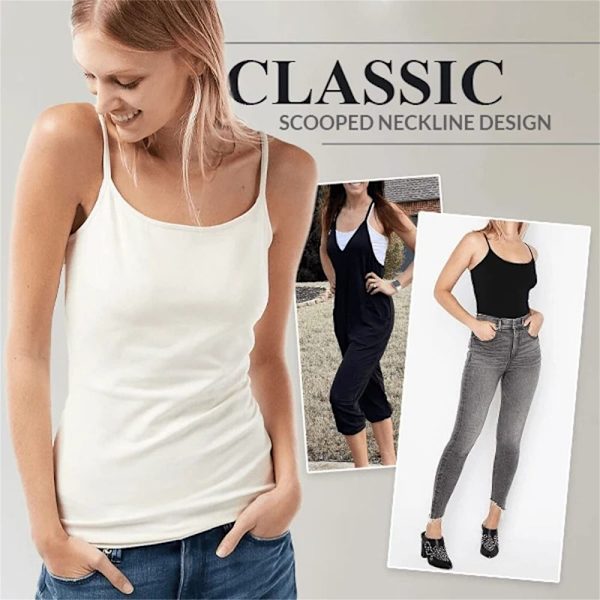 Spaghetti Strap Vest Basic Vest SORT L black L