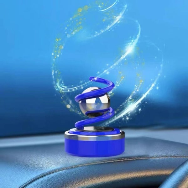 Solar Roterende Parfume Holder Car Aroma Ornament BLÅ Blue