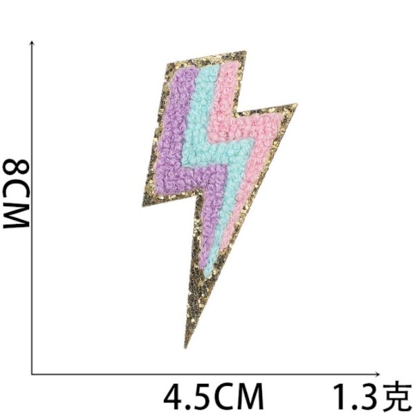8 kpl Golden Edges Patch Light Patch Iron on Patch