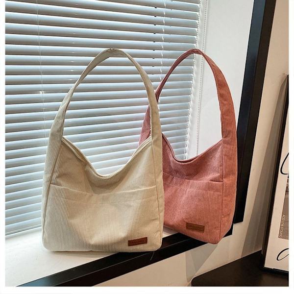 Canvas axelväska Crossbody väska BRUN brown