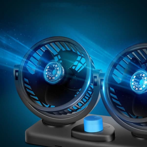 12V Dual Head Bilfläkt Kylarfläktar USB USB USB