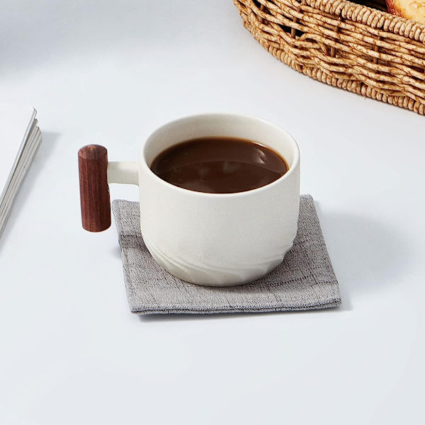 6 kpl Imukykyiset lasinaluset Cotton Coaster juomaalustanko