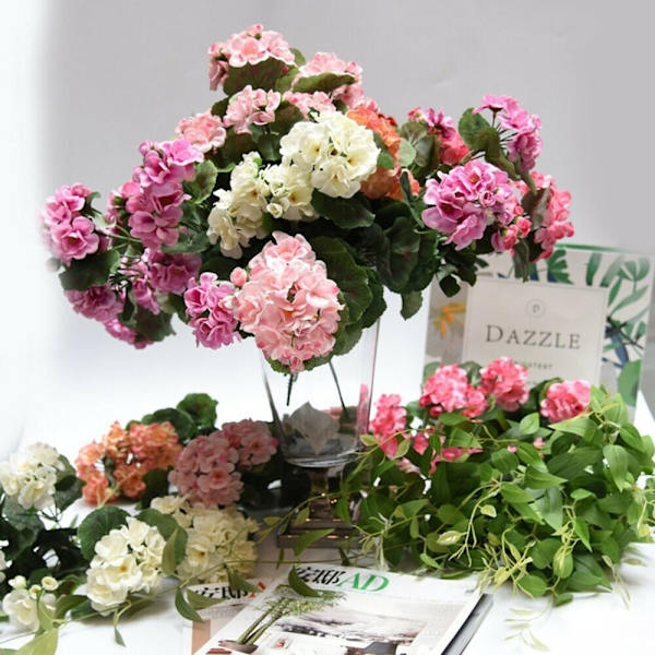 Konstgjord blomma Begonia blomma 2 2 2