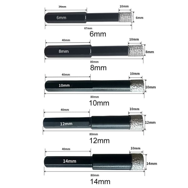 Loddet Bit Bor 10MM 10mm