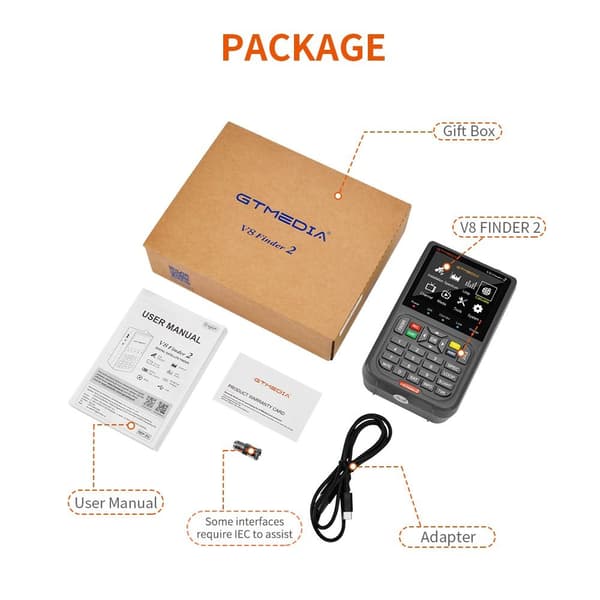 Satellitsignalsökare DVB-S/S2/S2X GTMEDIA V8 Finder 2