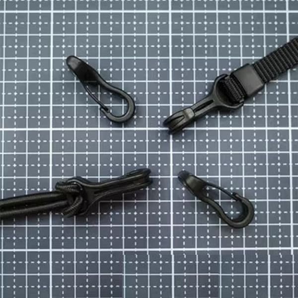 4 stk. stropper kroker snapspenner elastiske tau spenner