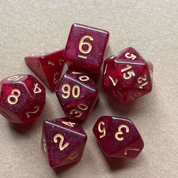 7 kpl / set DND Dice Polyhedral Dice 04 04 04