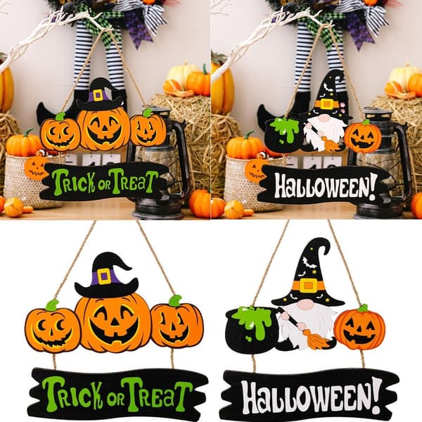 Tre anheng Hengende Gnome Ornamenter GRESKIN STIL GRESKIN Pumpkin style