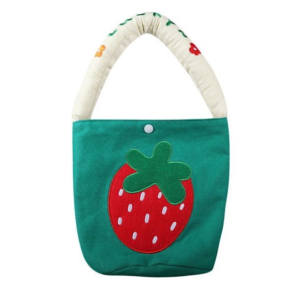Axelväska Barnväska GRÖN JORDGUBB JORDGUBB Green Strawberry-Strawberry