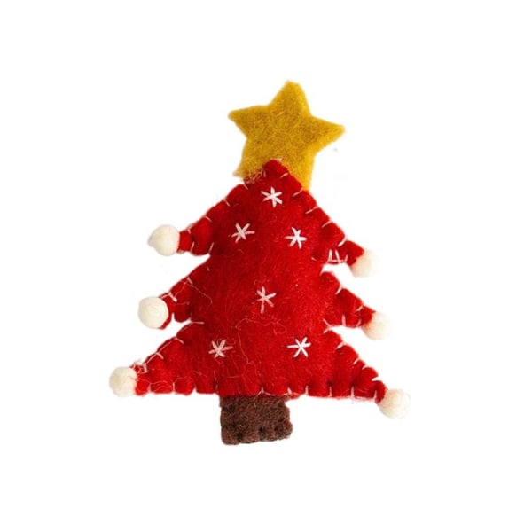 Jul hengende dekorasjon hengende filt anheng RØD XMAS red xmas tree-xmas tree