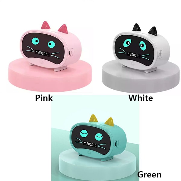 Trådlös Bluetooth -högtalare Smart Alarm Clock Audio ROSA Pink