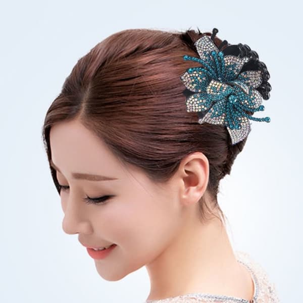 Hair Grab Crystal Hodeplagg MØRKEBLÅ dark blue