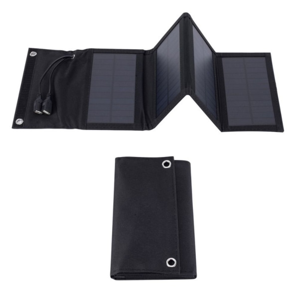 Fleksibel Solcellepanel Power Bank 7W-SORT 7W-SORT 7W-Black