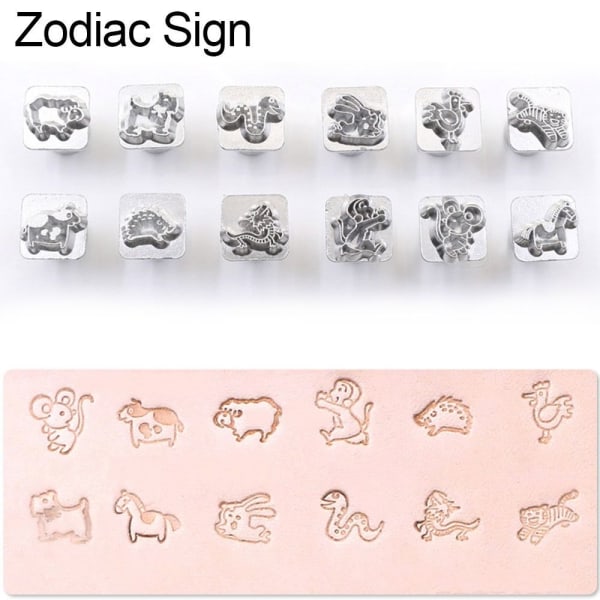 Läderstämpel Lädertryck Stjärntecken Zodiac Sign