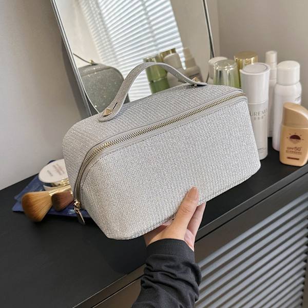 Sminkväska Förvaring Handhållen Box GRÅ Grey