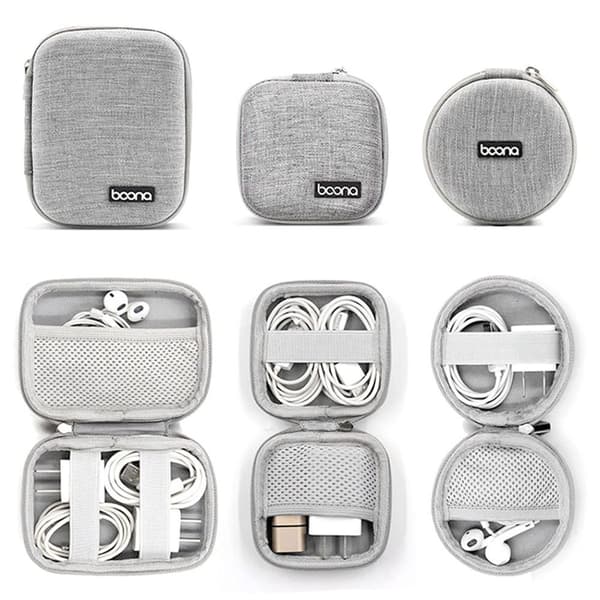 Digital förvaringsväska USB kabelväskor GRÅ STIL 1 STIL 1 grey Style 1-Style 1
