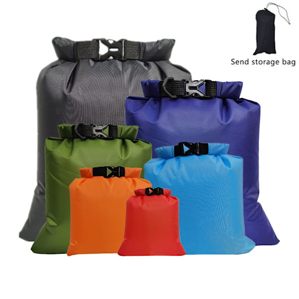 6 kpl Kuivapussit Vedenpitävä laukku MULTICOLOR multicolor