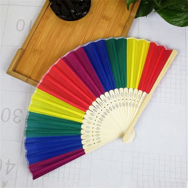 Rainbow Fans Rainbow Hand Fan B B B B