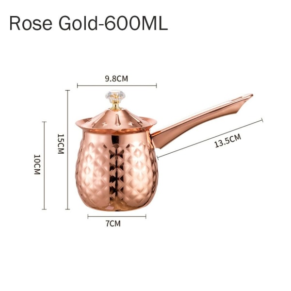 Kaffeskummerkopp Brystmelk Bestikk ROSE GULL 600ML Rose Gold 600ML