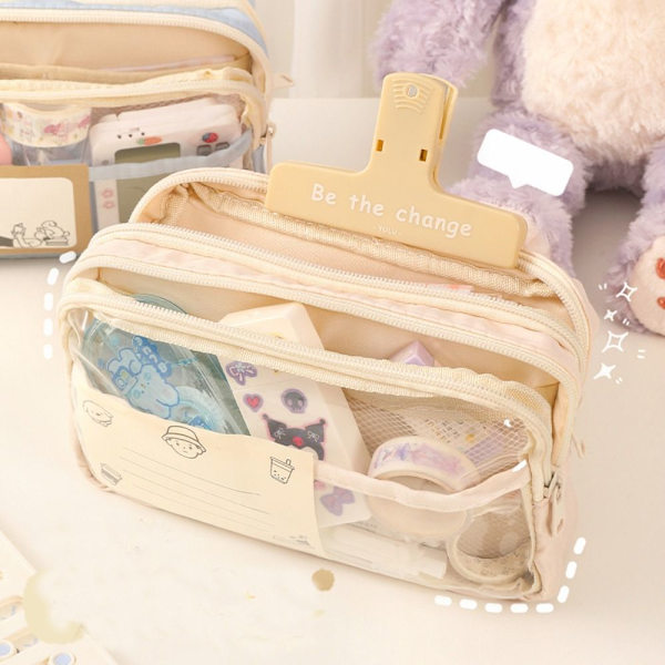 Blixtlås Pennväska Case BEIGE beige