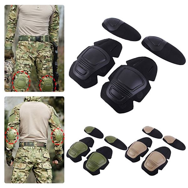 Knäskydd Interpolerade knäskydd & armbågsstöd SVART KNÄ black Knee Elbow Pads-Knee Elbow Pads