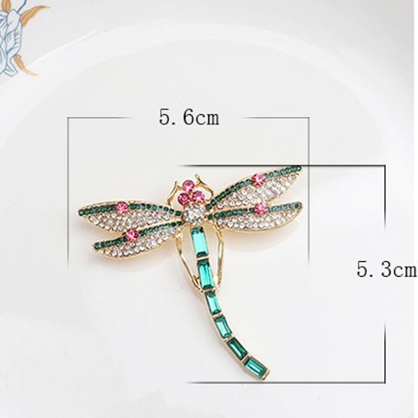 Dragonfly Brosch Insekt Pin Badge Emalj Pin 2pcs