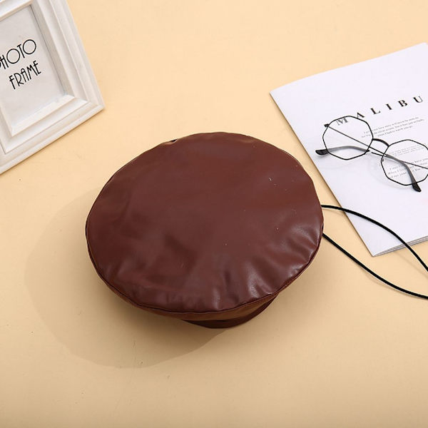 Cap PU Läder Basker KAFFE Coffee