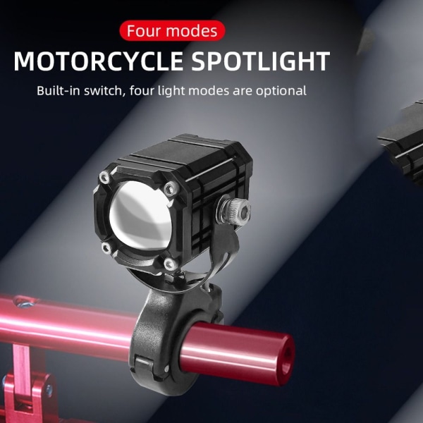 2st LED Strålkastare Motorcykel Kör Spotlight Strålkastare