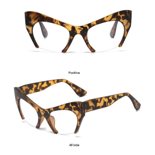 Anti-Blue Light Briller Overdimensjonerte briller LEOPARD PRINT Leopard print