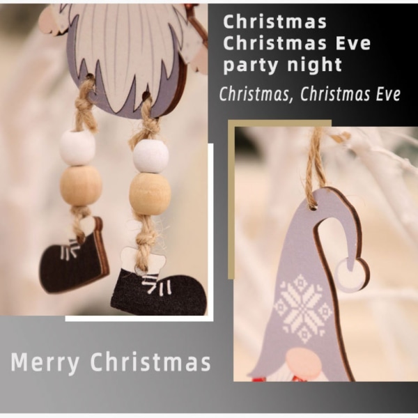 3kpl Xmas Tree riippuva koriste nukkeriipus GRAY GREY grey