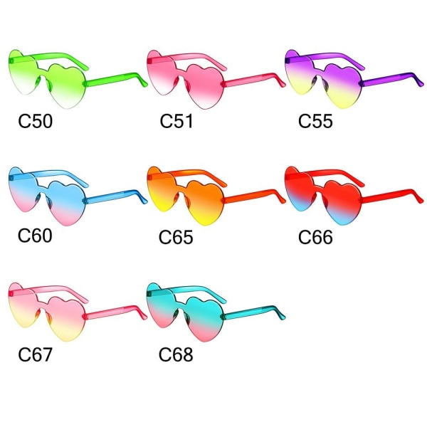 Hjärtformade solglasögon Hjärtglasögon C44 C44 C44