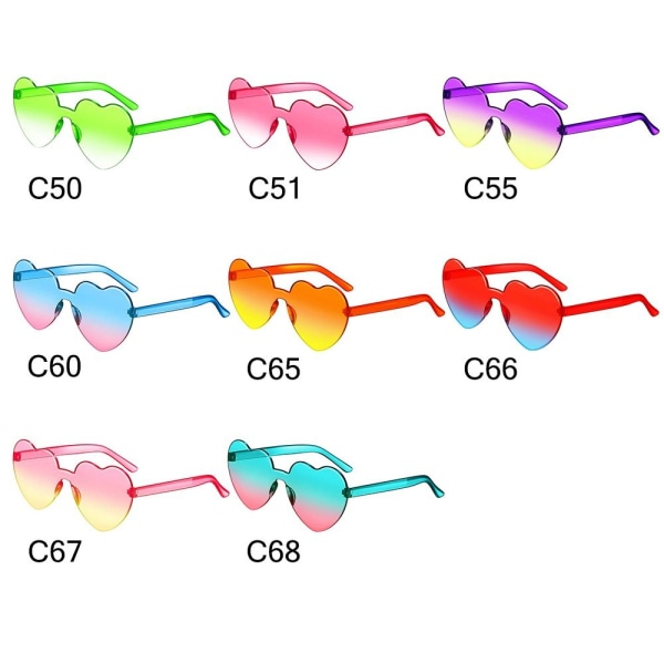 Sydämenmuotoiset aurinkolasit Sydänlasit C65 C65 C65