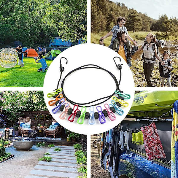 Kannettava matkavaatenauha Vaatteiden kuivausköysi Camping