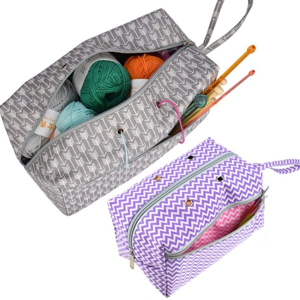 Lankojen säilytyspussi Käsityösäilytys PURPLE L purple L