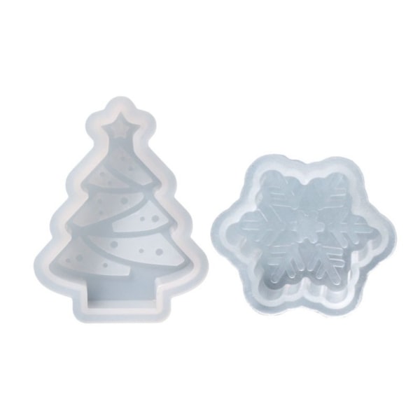 Snowflake Ljus Silikon Mould JULTRÄD Christmas tree