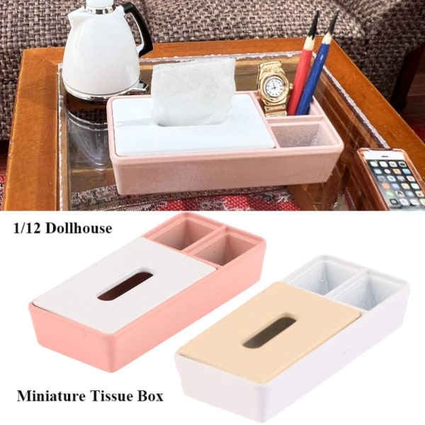 1/12 Dollhouse Box Miniatyr tilbehør ROSA Pink