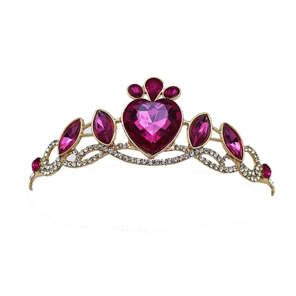Princess Hair Hoop Crystal födelsedag Hair Hoop RÖD red